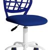 Chaise de Bureau Ergonomique pour Enfants et Adolescents. Chaise d'ordinateur pivotante à 360 ° et réglable en Hauteur sans accoudoirs - Bleu