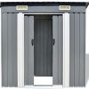 vidaXL Abri de Jardin Métal Gris Rangement Patio Terrasse Cabane à Outils