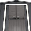 41EcK9dDRjS._AC_.jpg Duramax ECO 8 x 8 (5.85 m²) abri de Jardin en métal galvanisé par Immersion à Chaud - Anthracite avec Garnitures Blanc cassé
