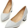 41EzZ4OGj3L._AC_.jpg Escarpins Femmes, Escarpins Bloc Pointu Escarpins Talons Moyen A Enfiler Chaussures Robe Briller Fête, Taille 31-46