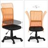 Relaxdays Chaise de bureau ergonomique fauteuil pivotant hauteur réglable 90 kg enfants HxlxP: 102 x 55 x 55 cm, orange, Nylon, maille et plastique, Taille Unique