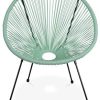41GvyyKaaL._AC_.jpg Alice's Garden - Fauteuil Acapulco Forme d'oeuf - Vert d'eau - Fauteuil 4 Pieds Design rétro. Cordage Plastique. intérieur/extérieur