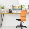 Relaxdays Chaise de bureau ergonomique fauteuil pivotant hauteur réglable 90 kg enfants HxlxP: 102 x 55 x 55 cm, orange, Nylon, maille et plastique, Taille Unique