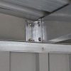 41HOswn1O4L._AC_.jpg Costway Abri de Jardin en Métal Cabane à Outils en Tôle Galvanisée avec Porte Coulissante et Deux Fenêtres de Ventilation 213 x 130 x 173 cm Gris
