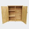 41HdR1xY10L._AC_.jpg WilTec Armoire de Jardin 2 Portes 1350x500x1540 mm Bois d’épicéa Toit Goudron Armoire Outils Remise Jardin
