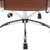 CLP Chaise De Bureau Amadora en Similicuir Ou Tissu avec roulettes I Fauteuil De Bureau Ergonomique Réglable en Hauteur I Dossier Et accoudoirs, Couleur:Brun Clair, matière:Similicuir