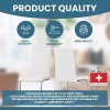 41Iz0xsH3fL._AC_.jpg Albatros Chaise Cantilever BURANO Lot de 4 chaises, Blanc, testé par SGS