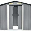 41IzZxUyBkS._AC_.jpg vidaXL Abri de Stockage de Jardin Métal Gris 204x132x186 cm Rangement Jardin