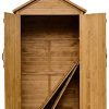 41KA111fIS._AC_.jpg MCombo Armoire de jardin avec toit en bois imperméable Gris/naturel 1000D, 48 x 90 x 178 cm (naturel)