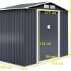41KDG5Lcx0L._AC_.jpg GIANTEX Abri de Jardin en Métal, Cabane de Jardin avec Structure solide,Rangement à Vélos Outils Exterieur 277 x 191 x 192 cm, Noir