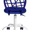 Chaise de Bureau Ergonomique pour Enfants et Adolescents. Chaise d'ordinateur pivotante à 360 ° et réglable en Hauteur sans accoudoirs - Bleu