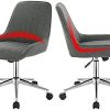 41M2HaWWNFS._AC_.jpg WOLTU BS114dgr 1x Chaise de Bureau Ergonomique, Tabouret de Bureau Pivotant 360°, Tabouret à roulettes Réglable en Hauteur, en Lin, Gris foncé