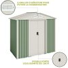 41MKt7Bs1DL._AC_.jpg Hoggar Abri de Jardin en métal Nybro 2.43m2 - Garantie 10 Ans - 201x121x176cm