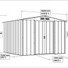 41NfYQlDwzS._AC_.jpg Duramax ECO 8 x 8 (5.85 m²) abri de Jardin en métal galvanisé par Immersion à Chaud - Anthracite avec Garnitures Blanc cassé