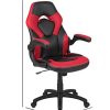 Flash Furniture Chaise de Jeu à Dossier Haut, Fauteuil de Bureau Ergonomique, avec accoudoirs réglables et Tissu en Maille, idéale comme Chaise de Joueur, pour la Maison et Le Bureau, Rouge