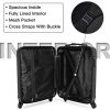 Kono Valise Cabine ABS 20 Pouces Rigide Léger avec 4 roulettes (Noir)