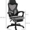 41OpiZl-PL._AC_.jpg HOMCOM Fauteuil Gaming Chaise Gamer Dossier et Hauteur réglable roulettes pivotantes Repose-Pied Tissu Maille (Gris)
