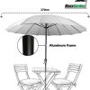 41P-15yOOCL._AC_.jpg MaxxGarden Parasol de Jardin Shanghai, Gris