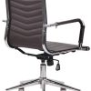 CLP Fauteuil De Bureau Burnley Similicuir Ou Véritable Cuir I Chaise De Bureau A roulettes Ergonomique Hauteur Réglable Pivotante Accoudoirs, Couleur:Marron, matière:Cuir véritable