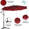 41QroIDXu7L._AC_.jpg GOPLUS Parasol en Fer et en Polyerster,Parasol de Jardin avec 8 Baleines pour Plage,Café,Balcon,Imperméable et Inclinable-Beige/Rouge/Brun-3m (Rouge)