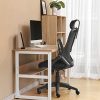 41RBetFc7XL._AC_.jpg SONGMICS Siège de Bureau Pivotant, Fauteuil Ergonomique en Maille Respirant, avec accoudoir Pliable en Mousse, Appui-tête réglable, OBN51BK