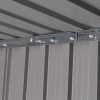 41UCLb3-XvL._AC_.jpg Costway Abri de Jardin en Métal Cabane à Outils en Tôle Galvanisée avec Porte Coulissante et Deux Fenêtres de Ventilation 213 x 130 x 173 cm Gris