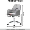 41UM7CalUPL._AC_.jpg Chaise Bureau,Gris en Velours Tissu Ergonomique Fauteuil de Bureau Comfortable Fauteuil D'ordinateur Chaise de Coiffeuse Pivotant Hauteur Réglable Chaise de Manucure avec Fonction D'inclinaison