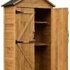 41UMZH6PfSS._AC_.jpg MCombo Armoire de jardin avec toit en bois imperméable Gris/naturel 1000D, 48 x 90 x 178 cm (naturel)