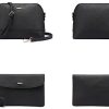 LOVEVOOK Sac à Main Femme Ensemble Sac à Bandoulière Sac à Main épuale en PU Cuir Sac Porté Main de 3 Pièces Grand Concepteur Sac Fourre-tout Moyen Grand Mode élégant Noir