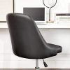 SONGMICS Fauteuil de bureau, Chaise pivotante confortable, Siège ergonomique, réglable en hauteur, charge 120 kg, cadre en acier, revêtement en PU, pour bureau, Noir OBG018B01