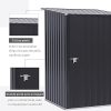 41VVEVHqclL._AC_.jpg Outsunny Abri de Jardin - Remise pour Outils - cabanon Porte verrouillable - dim. 1L x 1,03l x 1,6H m - tôle d'acier ondulée Anthracite