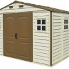 41W4eV7NcJL._AC_.jpg Duramax (30214–1 10 x 8 Pieds V2 Wood côté Vinyle Abri de Jardin – Ivoire/Marron