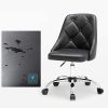 SONGMICS Fauteuil de bureau, Chaise pivotante confortable, Siège ergonomique, réglable en hauteur, charge 120 kg, cadre en acier, revêtement en PU, pour bureau, Noir OBG018B01