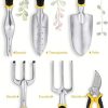 Yissvic 12 Pièces Outils de Jardinage Sac de Rangement Outils de Jardin Arrosoir Gants de Jardinage Cadeau Les Personnes âgées