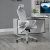 41XRUQ877sL._AC_.jpg Vinsetto Fauteuil de bureau ergonomique en velours - 63 x 64 x 118-128 cm - gris clair