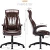 41YCsEUvdGL._AC_.jpg IntimaTe WM Heart Fauteuil de Bureau,Chaise de Bureau Ordinateur,Siege de Bureau Ergonomique,Fauteuil de Direction en Simili Cuir,Dossier Haut Inclinable,Hauteur Réglable et Assise Rembourrée,Marron