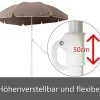 41YNlSqQ6jL._AC_.jpg AIYOU Parasol rond de 200 cm - Parasol de jardin - Protection UV50 + - Hauteur réglable - Peut être utilisé sur la plage, dans la cour et dans le jardin (taupe)