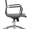 CLP Fauteuil De Bureau Burnley Similicuir Ou Véritable Cuir I Chaise De Bureau A roulettes Ergonomique Hauteur Réglable Pivotante Accoudoirs, Couleur:Marron, matière:Cuir véritable