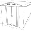 41a23KX6eoL._AC_.jpg Tidyard Abri de Jardin en Metal | Abri de Stockage Métal 257 x 597 x 178 cm Anthracite