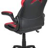 Flash Furniture Chaise de Jeu à Dossier Haut, Fauteuil de Bureau Ergonomique, avec accoudoirs réglables et Tissu en Maille, idéale comme Chaise de Joueur, pour la Maison et Le Bureau, Rouge