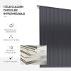41c2pAM2hZL._AC_.jpg Outsunny Abri de Jardin - Remise pour Outils - cabanon Porte verrouillable - dim. 1L x 1,03l x 1,6H m - tôle d'acier ondulée Anthracite