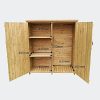 41cGhraLxL._AC_.jpg WilTec Armoire de Jardin 2 Portes 1350x500x1540 mm Bois d’épicéa Toit Goudron Armoire Outils Remise Jardin