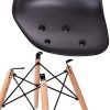 41cJo7H1x6L._AC_.jpg N/A Lot de 4 Chaise de Salle à Manger de Style Moderne Chaise de Salon Coque en Plastique de Milieu de siècle pour Cuisine scandinaves Chaise en Bois Confortable Parfaite pour Votre Maison (Noir, 4)