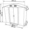 41d4Qbt5GTS._AC_.jpg vidaXL Abri de Stockage de Jardin Métal Gris 204x132x186 cm Rangement Jardin