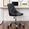SONGMICS Fauteuil de bureau, Chaise pivotante confortable, Siège ergonomique, réglable en hauteur, charge 120 kg, cadre en acier, revêtement en PU, pour bureau, Noir OBG018B01