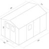 41eEpGaa1mL._AC_.jpg Gardiun Abri de Jardin en Résine Alessia D 8,82 m² 366x241x238 cm avec Plancher et Fenêtres Beige