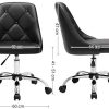 SONGMICS Fauteuil de bureau, Chaise pivotante confortable, Siège ergonomique, réglable en hauteur, charge 120 kg, cadre en acier, revêtement en PU, pour bureau, Noir OBG018B01