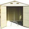 41f-jeM5V5L._AC_.jpg Duramax (30214–1 10 x 8 Pieds V2 Wood côté Vinyle Abri de Jardin – Ivoire/Marron
