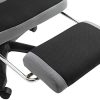 41fODX5DNL._AC_.jpg HOMCOM Fauteuil Gaming Chaise Gamer Dossier et Hauteur réglable roulettes pivotantes Repose-Pied Tissu Maille (Gris)