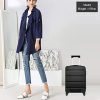 Kono Valise Cabine ABS 20 Pouces Rigide Léger avec 4 roulettes (Noir)